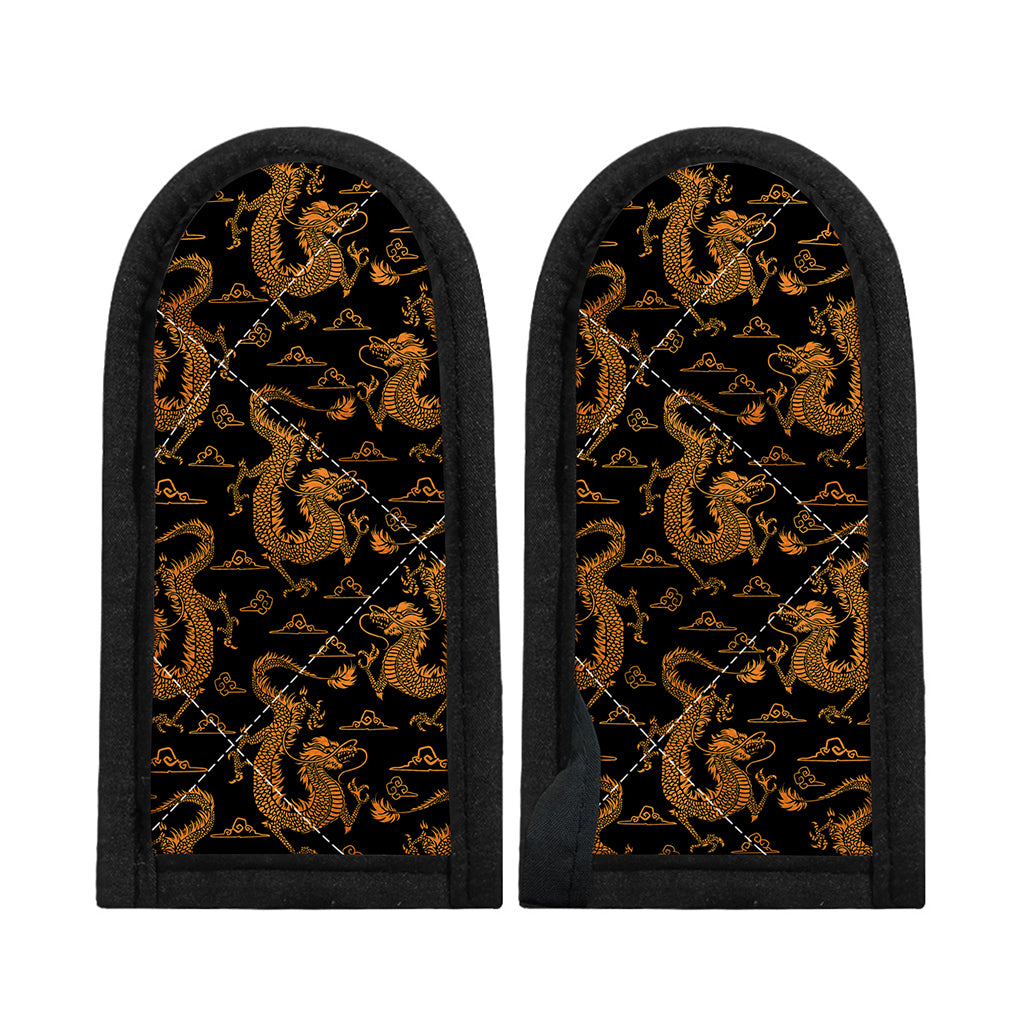 Eastern Dragon Pattern Print Skillet Handle Cover