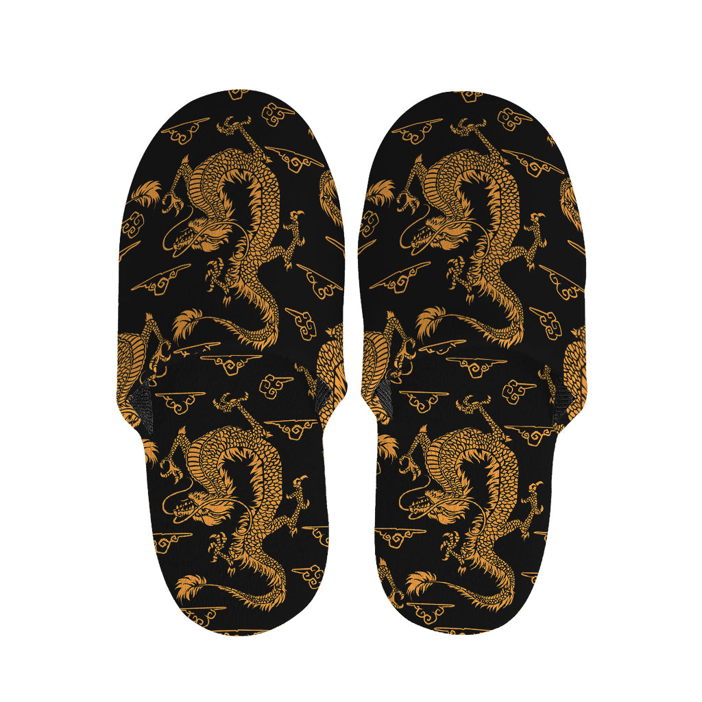 Eastern Dragon Pattern Print Slippers