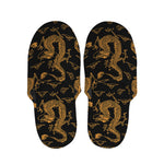 Eastern Dragon Pattern Print Slippers