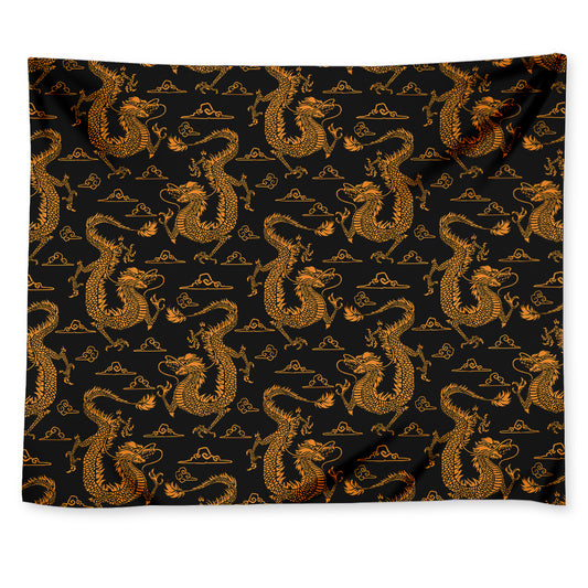 Eastern Dragon Pattern Print Tapestry