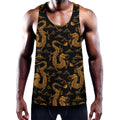 Eastern Dragon Pattern Print Men's Workout Tank Top