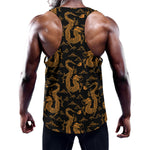 Eastern Dragon Pattern Print Training Tank Top
