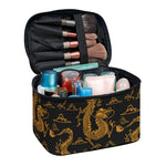 Eastern Dragon Pattern Print Travel Makeup Bag