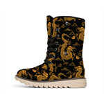 Eastern Dragon Pattern Print Winter Boots
