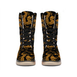 Eastern Dragon Pattern Print Winter Boots