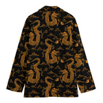 Eastern Dragon Pattern Print Women's Blazer