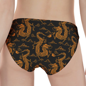 Eastern Dragon Pattern Print Women's Panties