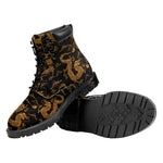 Eastern Dragon Pattern Print Work Boots