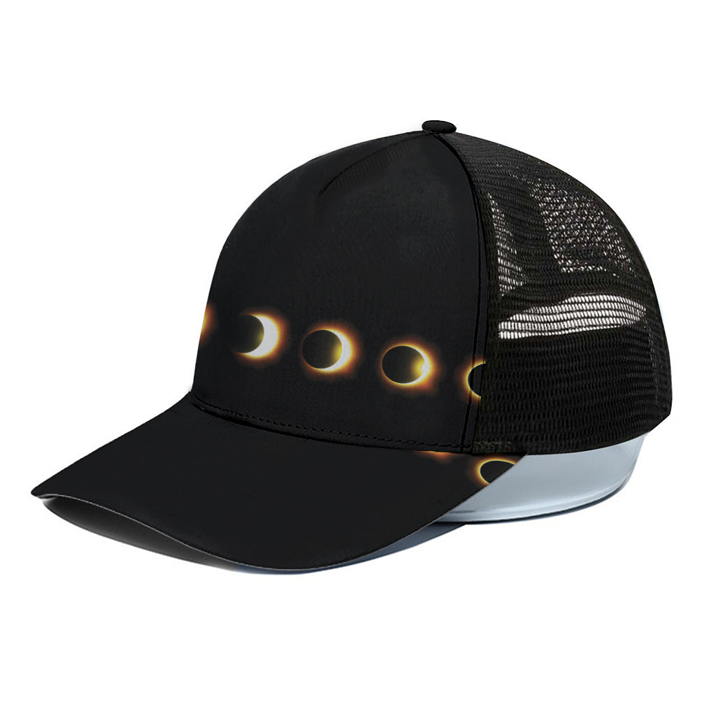 Eclipse Phases Print Black Mesh Trucker Cap