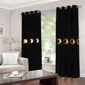 Eclipse Phases Print Dimout Grommet Curtains
