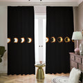 Eclipse Phases Print Dimout Pencil Pleat Curtains