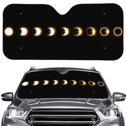 Eclipse Phases Print Car Windshield Sun Shade