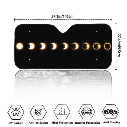Eclipse Phases Print Car Windshield Sun Shade