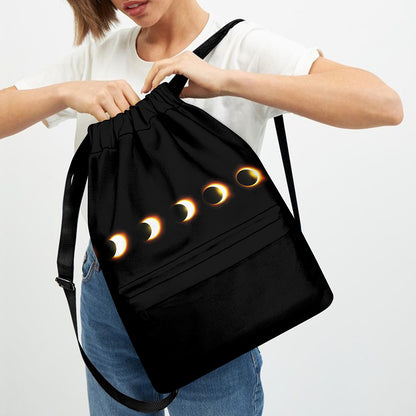Eclipse Phases Print Drawstring Backpack