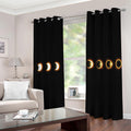Eclipse Phases Print Extra Wide Grommet Curtains