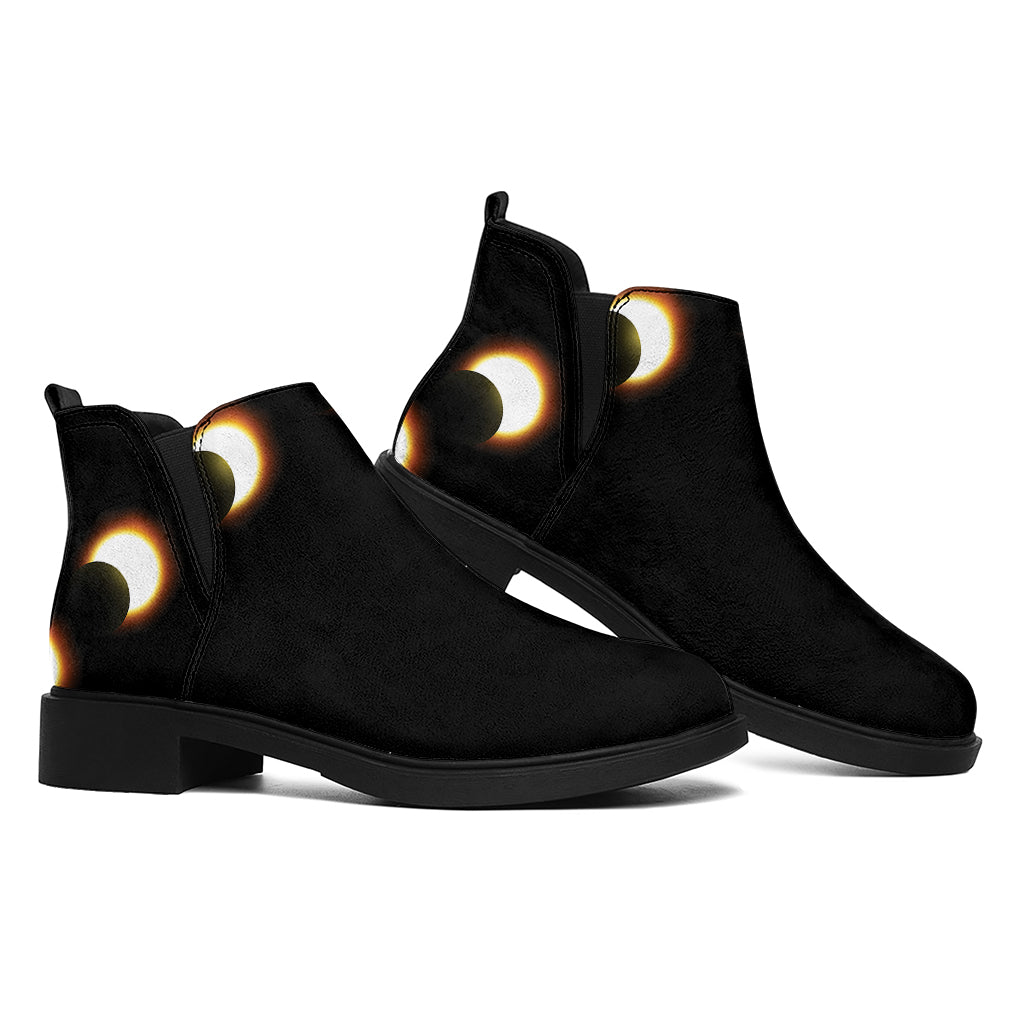 Eclipse Phases Print Flat Ankle Boots