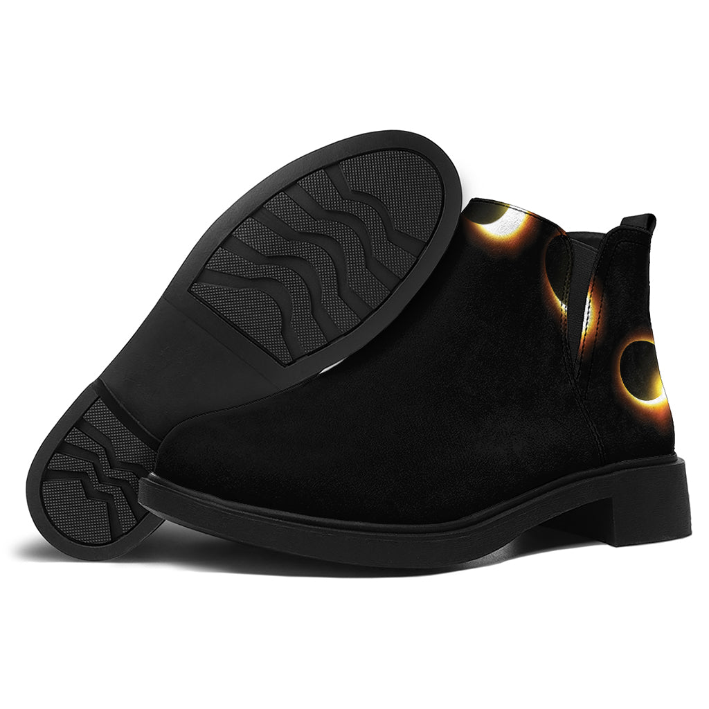Eclipse Phases Print Flat Ankle Boots
