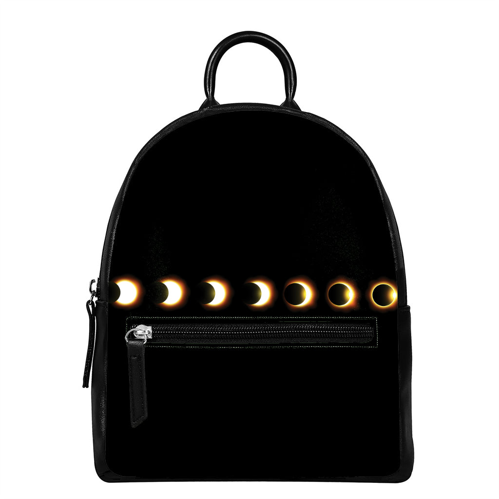 Eclipse Phases Print Leather Backpack