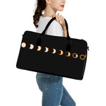 Eclipse Phases Print Leather Duffle Bag