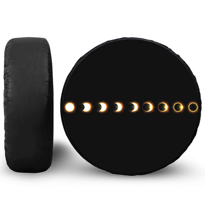 Eclipse Phases Print Leather Spare Tire Cover