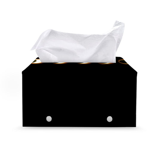 Eclipse Phases Print Leather Tissue Box Cover