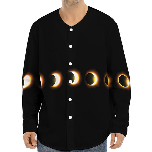 Eclipse Phases Print Long Sleeve Baseball Jersey