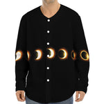 Eclipse Phases Print Long Sleeve Baseball Jersey