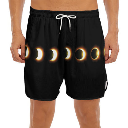 Eclipse Phases Print Men's Split Running Shorts