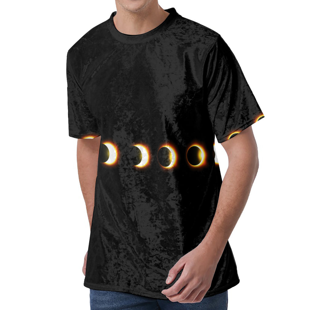 Eclipse Phases Print Men's Velvet T-Shirt