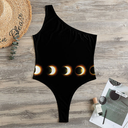 Eclipse Phases Print One Shoulder Bodysuit