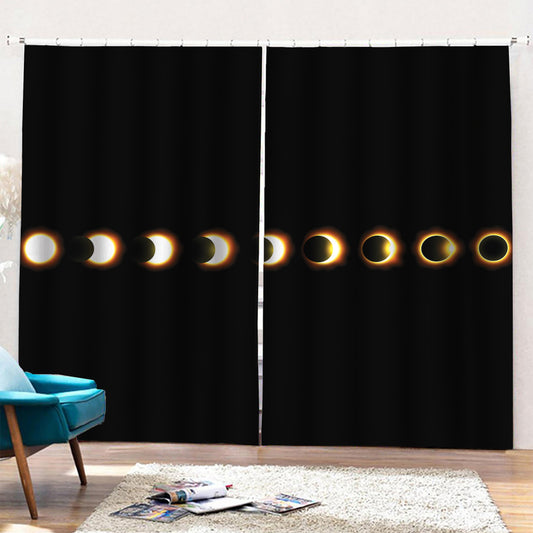 Eclipse Phases Print Pencil Pleat Curtains