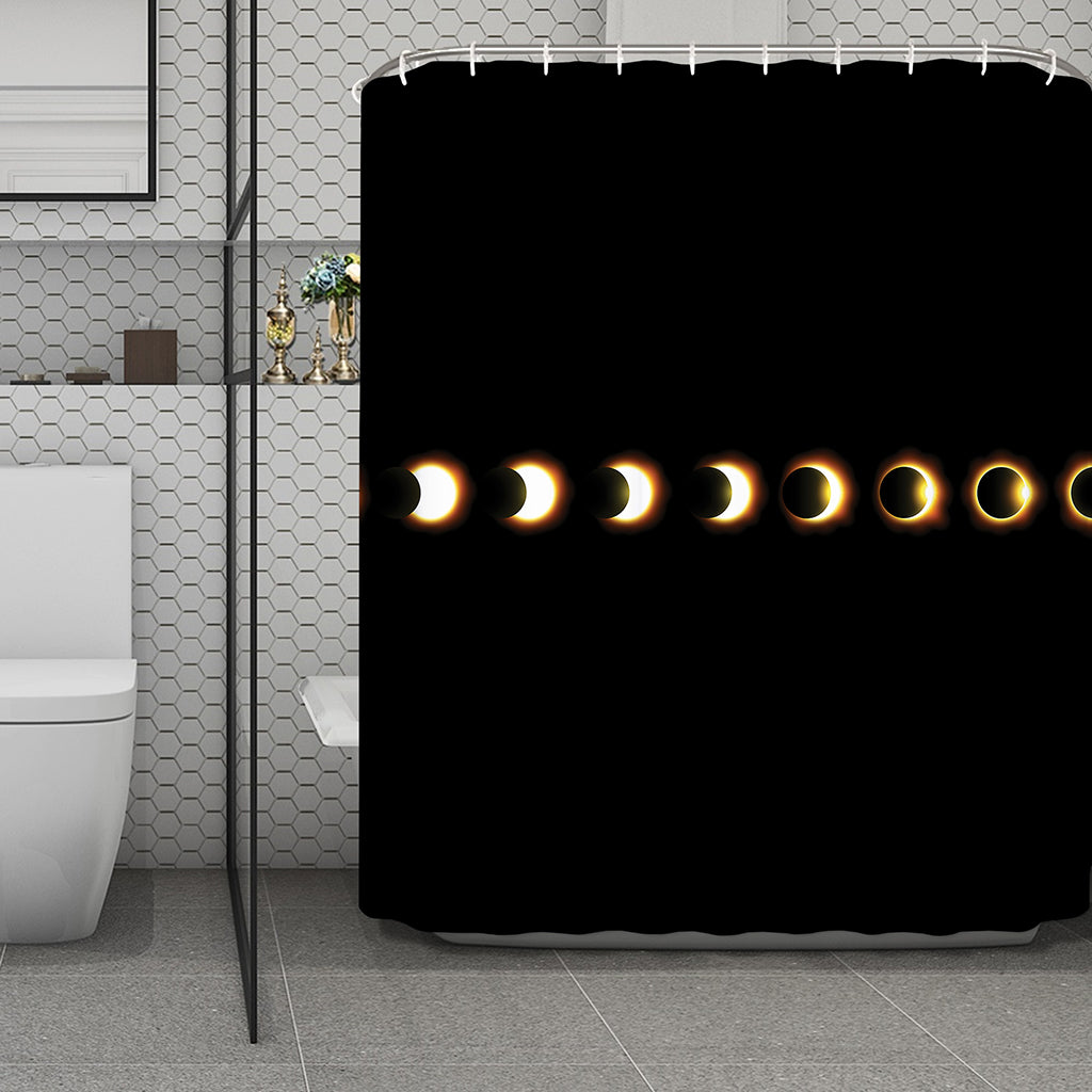 Eclipse Phases Print Polyester Shower Curtain
