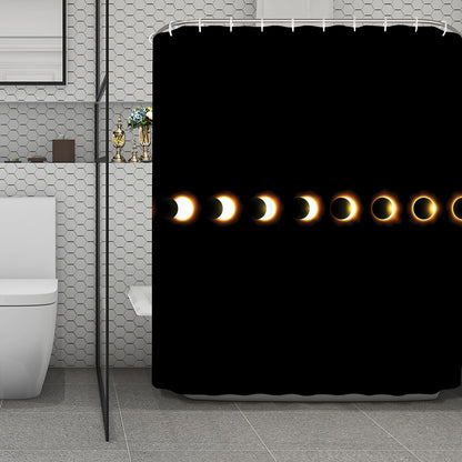 Eclipse Phases Print Polyester Shower Curtain