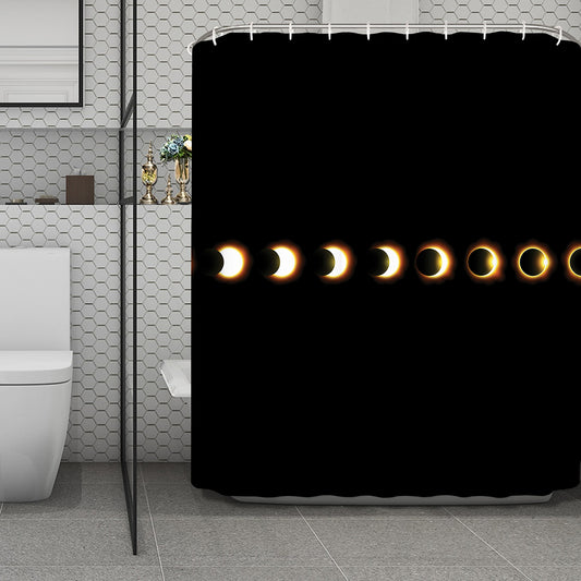 Eclipse Phases Print Polyester Shower Curtain