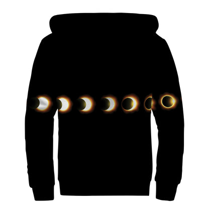 Eclipse Phases Print Sherpa Lined Zip Up Hoodie