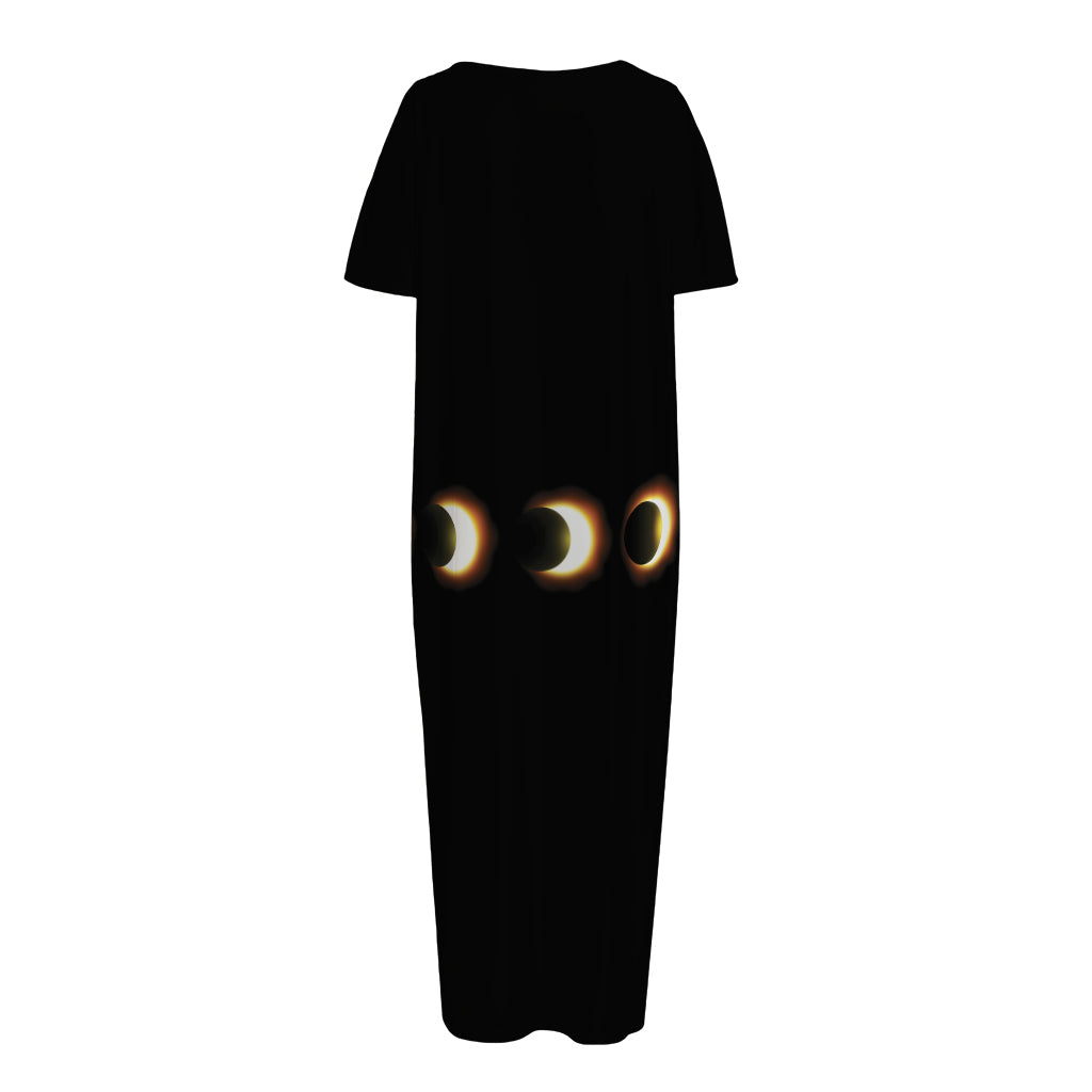 Eclipse Phases Print Short Sleeve Long Nightdress