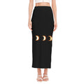 Eclipse Phases Print Side Slit Maxi Skirt
