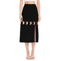 Eclipse Phases Print Side Slit Midi Skirt