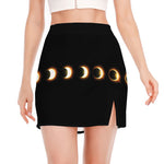 Eclipse Phases Print Side Slit Mini Skirt