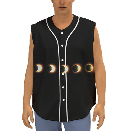 Eclipse Phases Print Sleeveless Baseball Jersey