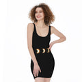 Eclipse Phases Print Sleeveless Bodycon Dress