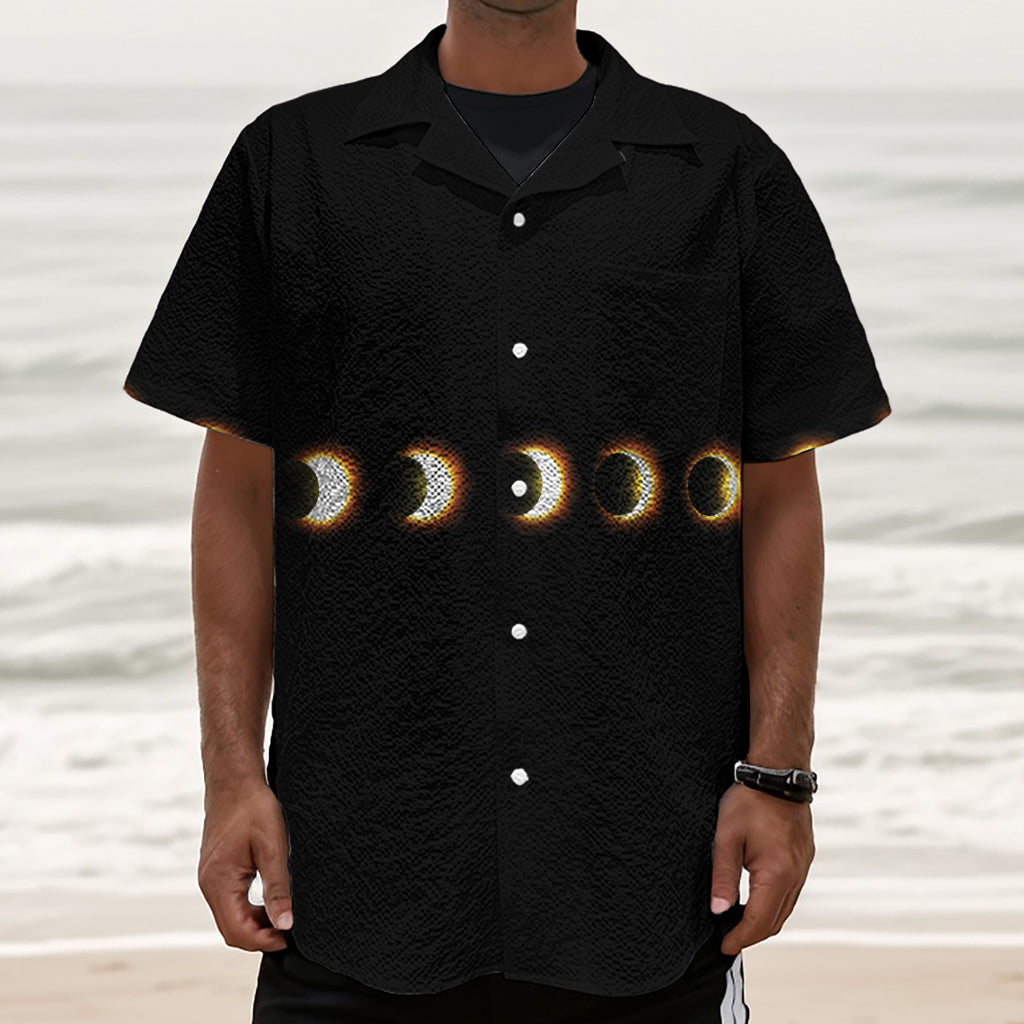 Eclipse Phases Print Textured Short Sleeve Shirt