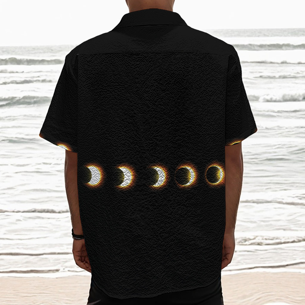 Eclipse Phases Print Textured Short Sleeve Shirt