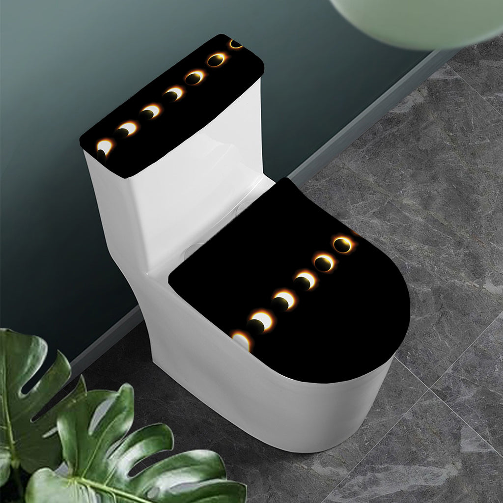 Eclipse Phases Print Toilet Lid And Tank Cover Set