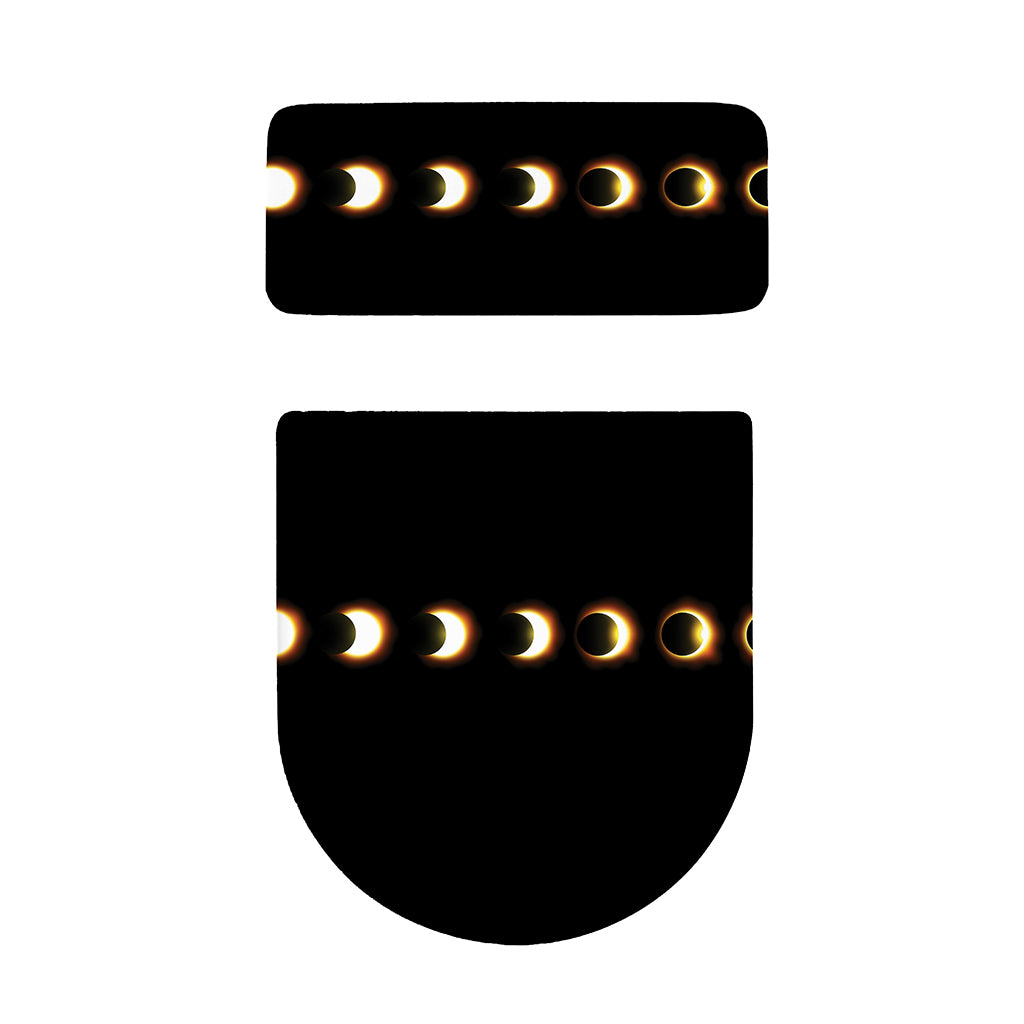 Eclipse Phases Print Toilet Lid And Tank Cover Set