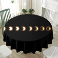 Eclipse Phases Print Waterproof Round Tablecloth