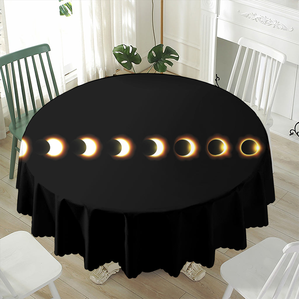 Eclipse Phases Print Waterproof Round Tablecloth