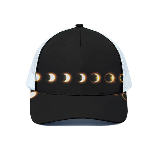 Eclipse Phases Print White Mesh Trucker Cap