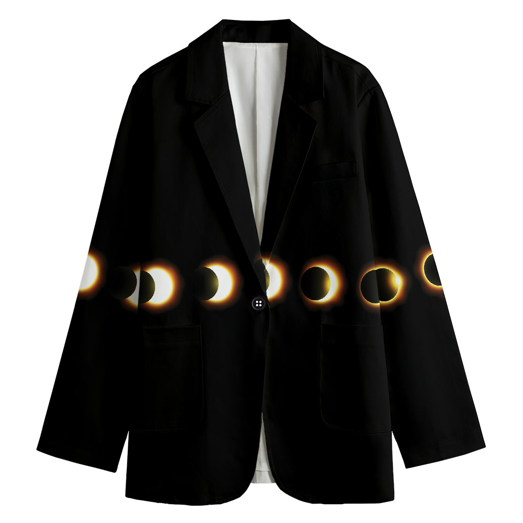 Eclipse Phases Print Women's Cotton Blazer