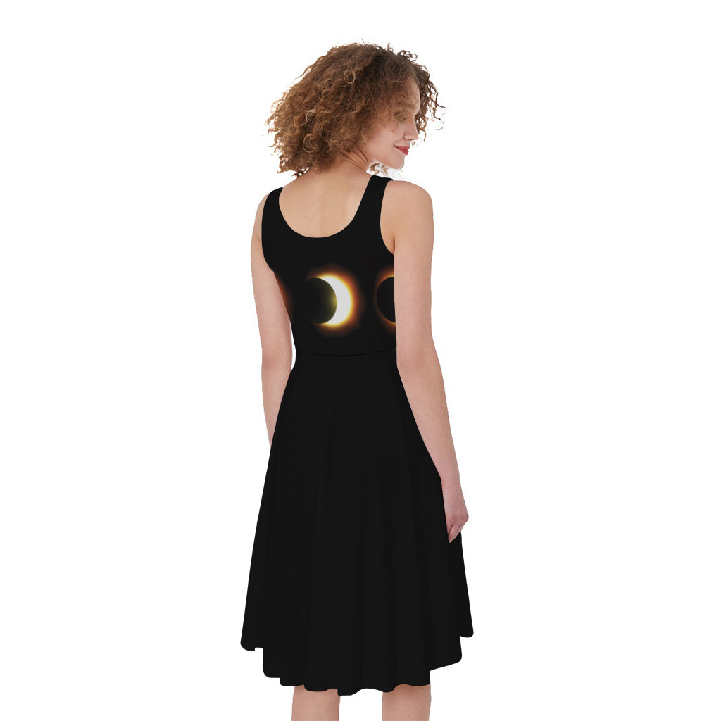 Eclipse Phases Print Women's Sleeveless Dress